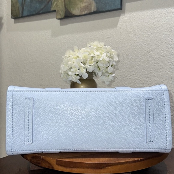 Marc Jacobs The Leather Medium Tote bag In Light Blue NWOT - Picture 11 of 16